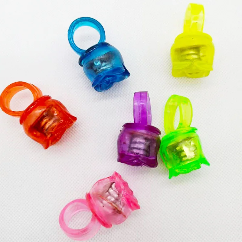 Colorful Glow Light Up Rings Flash LED Bumpy Jelly Ring Blinking Toys for Kids Party Favors Glow Light Up Rings
