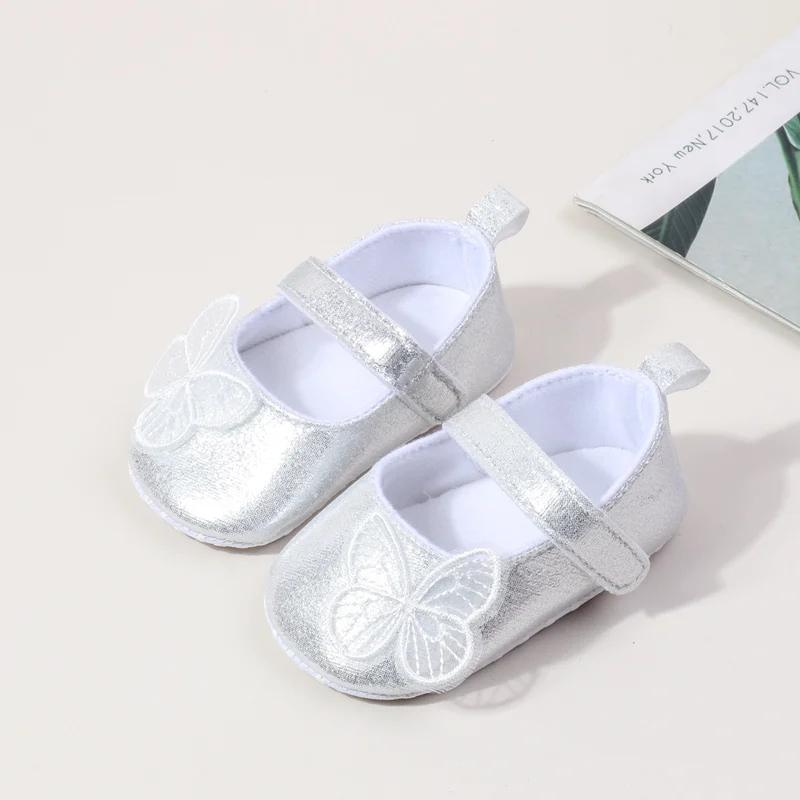 Soft Butterfly Embellished Newborn Baby Taid Shoes-Lightweight Breathable Anti-Slip for Summer Spring Autumn manufacture