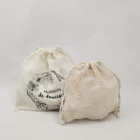 Pouches Travel Small Bag Customized Organic Cotton Veil And Net Fabric Small Drawstring Launrdy Bag Travel Jewelry Pouches