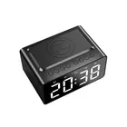 Radio Bluetooths 2020 NEW FM Radio Mirror Clock Alarm LED Display Wireless Charger Bluetooths Speaker