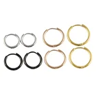 Earrings Sleeper Hoops High Polished Huggie Earrings Minimalist Earrings Stainless Steel Ear Piercing Hoop Jewelry