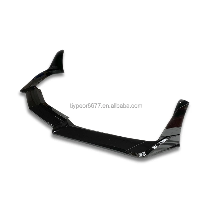 product tiypeor glossy black car front bumper lip spoiler diffuser for chevrolet corvette c8 2020 2024 7pcs-4