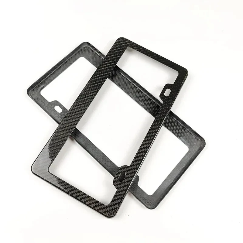 31*16cm License Plate Frame Custom Logo Us Premium Carbon Fiber License Plate Frame supplier