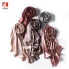 Scarf Amazon Top Seller Wholesale Lightweight Solid Shiny Women Shawl Scarf Satin Chiffon Hijab