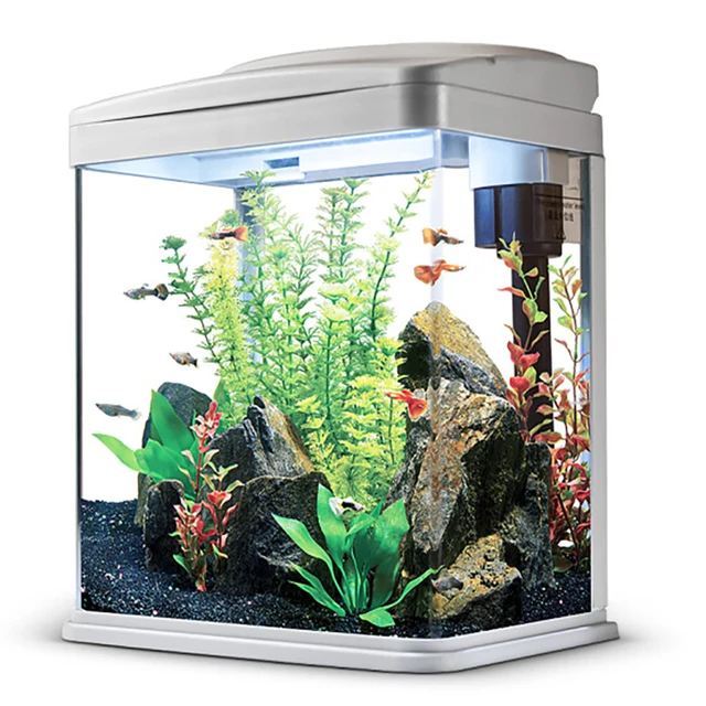 Small Top Filter Tropical Aquarium for Home R-310 Series Home Decoration Summer Fish Tank Living Room Square Glass Tank 240L