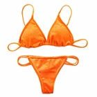 Halter Bikini New Fashion Triangle Swimsuit Sexy Halter Thong Velvet Bikini For Women
