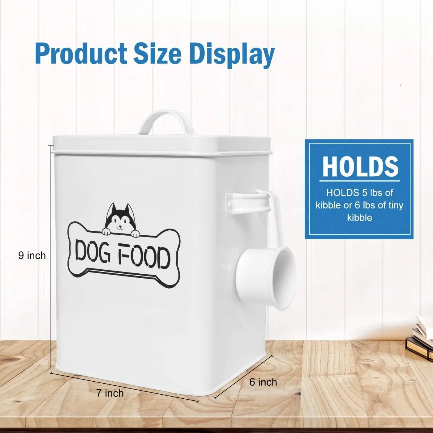 Pet Snacks and Food Storage Containers with Spoons-farmhouse Dog Food Containers with Lids Sealed Dog Snack Storage Jars