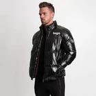 Oem Padded Jacket Mens OEM Custom Padded Bubble Coat Padded Jacket Shiny Mens Winter Jacket
