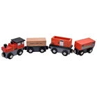 Train Set Montessori 12 PCS Wooden Magnetic Colorful Transport Train Set For Kids Practice Intelligence