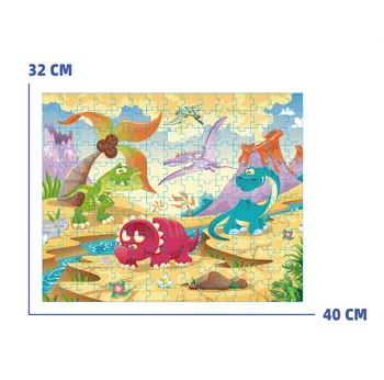 Exercise the baby's cogitive ability and improve the baby's intelligence 180 pieces dinosaur jigsaw puzzle