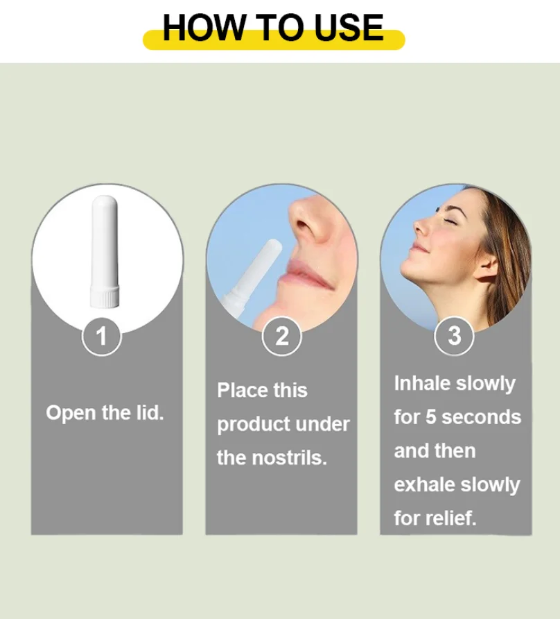 Medical Grade Nasal Inhaler Stick for Nasal Congestion Good Quality Cooling Refreshing Stick Convenient Carry-on Inhaler Tube supplier