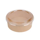 Round Fruit Bowl Low Price 500ml L Round Kraft Fruit Salad Bowl With Lid