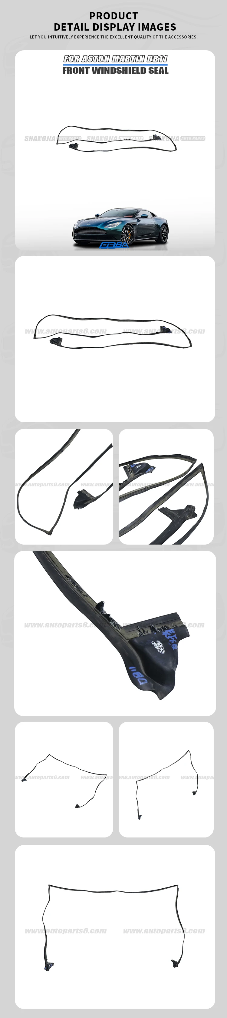 product original material dismantling parts car windshield rubber strip for aston martin db11 2016 2024 oe hy53 03926 ab-3