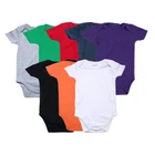 Baby Clothes 2021 Newborn Baby Summer Clothes Infant Baby Boys And Girls Bodysuits Solid Color Baby Rompers