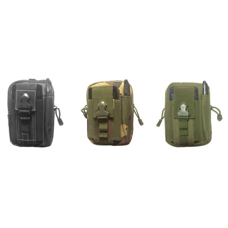 1000D nylon Multifunctional Camouflage Mobile Bag for Sports, Running, Mountaineering, Hanging Bag, belt bag