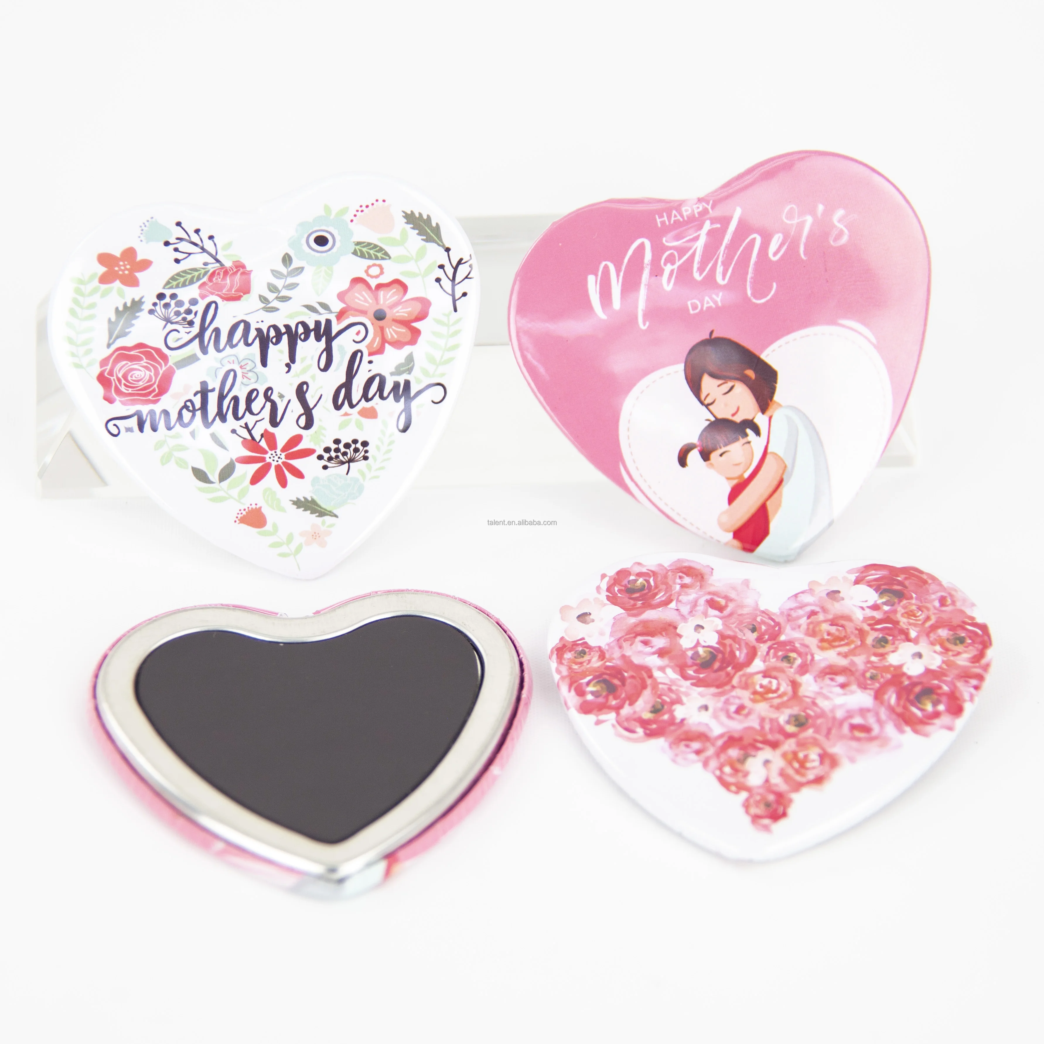 wholesale high quality heart shape DIY metal pin button badge