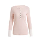 Shirt Women's Cotton Shirts Ribbed Shirt Cotton Knit Long Sleeve Women Shirt