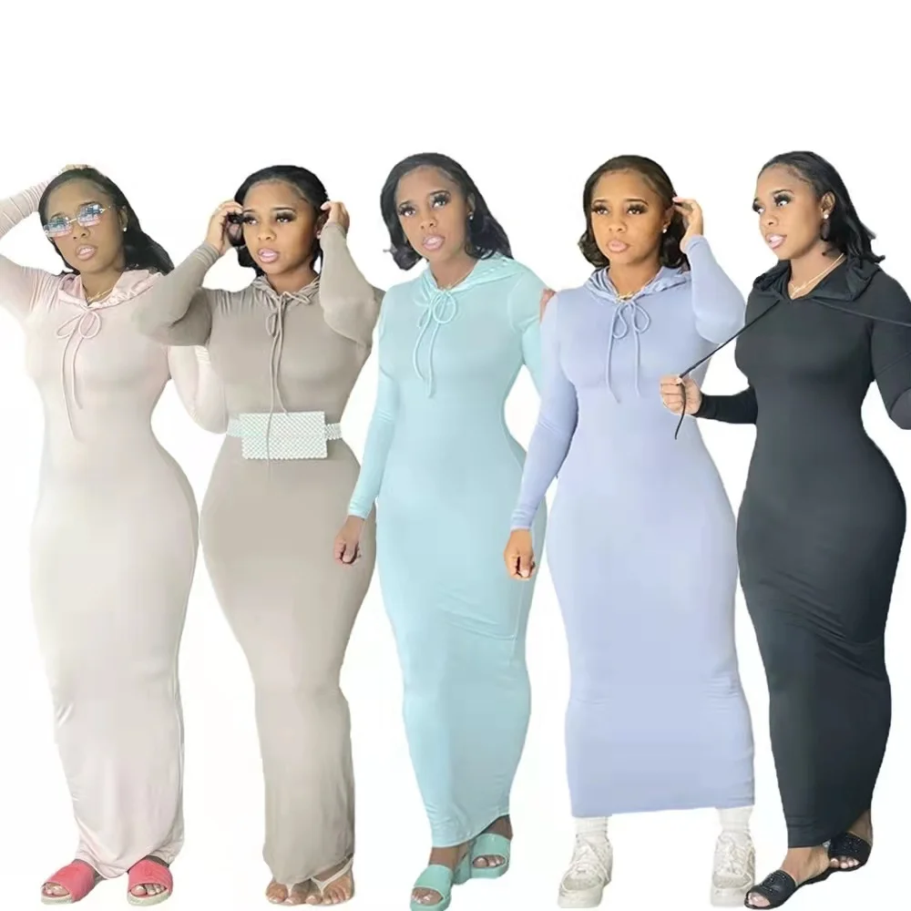 Buy Maxi Dress Ladies,Hoodie Dress Long 