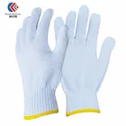 10 Gauge Natural White Cotton Gloves Industrial Security Gloves