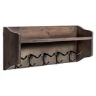 Home Vintage Home Decor Rustic Vintage Entryway Wooden Wall Mounted Shelf With Key Hooks