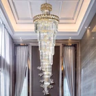 2021 Newest Design Large Crystal Chandelier Modern Luxury High Quality Long Crystal Chandelier For Villa
