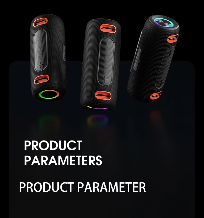 Outdoor 30W 4000mAh Portable with Hand Strap RGB Light Speaker Waterproof Wireless Bluetooth Heavy Loud Bass Audio Speaker