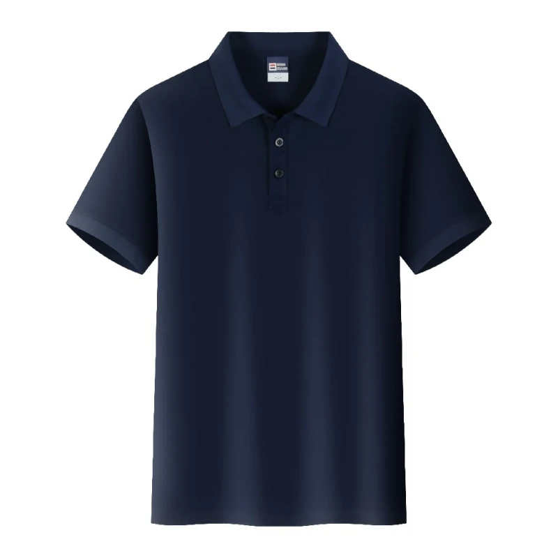 Customizable Promotional Golf Polo Shirt 100% Cotton Short Sleeve Casual Style XL Size for Business Uniforms