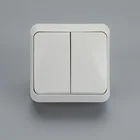 1 2 Switch 2 Way Switch 1 Gang 2 Way EU Standard Surface Mounted Electrical Wall Switch