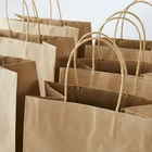 Paper Bag Bags Wholesale TOP Quality OEM Recycledchristmas Paper Bag Craft Kraft Paper Shopping Bags With Handle