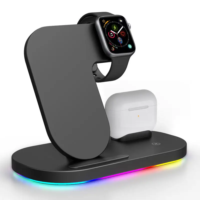 3 in 1 15W Fast Charge Wireless Charger Stand Multifuncion Qi Wireless Charging Holder