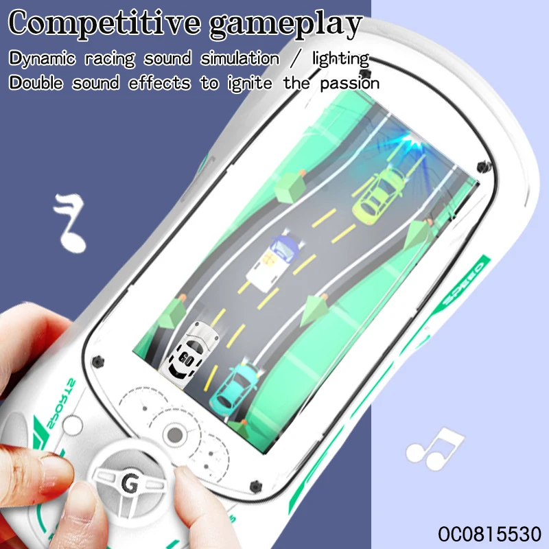 3d car machine steering wheel for kids boys racing game with music and light