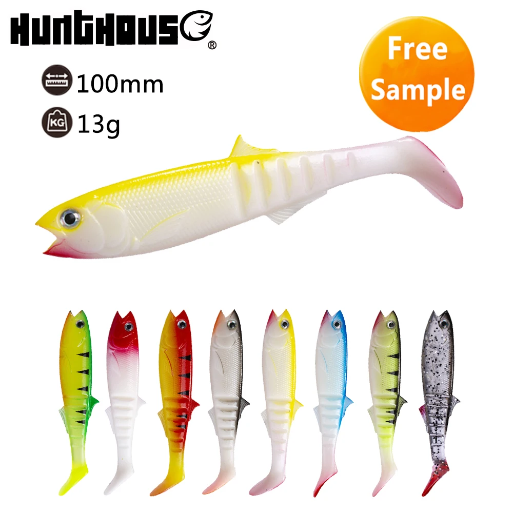 3pcs Soft Fishing Lures T Tail Lead Lures Sinking Crankbait Artificial Baits 