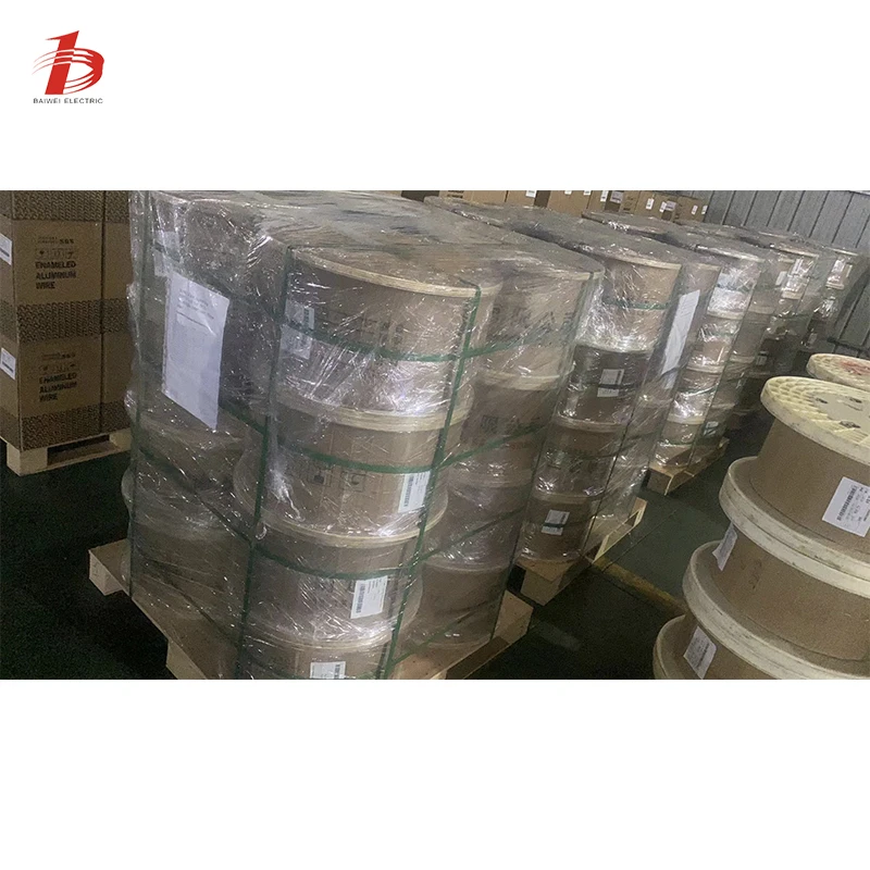 Factory Three Layers Kraft Paper Covered Flat Aluminum Wire Polyamide