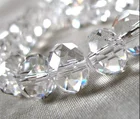 Jewelry Beads Faceted Glass Beads Clear Transparent Jewelry Crystal Glass Rondelle Faceted Beads