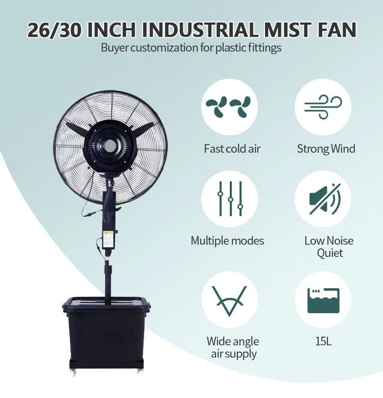 Industrial Spray Fan, 250W, Metal - detail 6