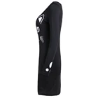 Casual Dress Casualautumn Streetwear Crew Neck Print Long Sleeve Casual Dress For Women