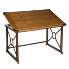Drafting Desk Antique Style Industrial Tilt-Top Drafting Writing Desk Table