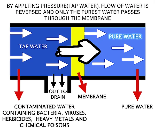 3000 л/ч SS304 резервуары для обработки воды с обратным осмосом для промышленности 1