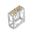 Wedding Rings New Fashion Real Gold Wedding Rings 18K With Diamond In Rings