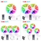 Led Strip Lights 18LED Flexible 5M 20M 65.6FT Under Cabinet Silicone Rgb 5050 10M 15M LED 12V Strip Lights
