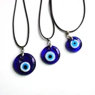 Necklace Necklaces Turkish Blue Eyes Glass Pendant Necklace With Simple Wax Thread