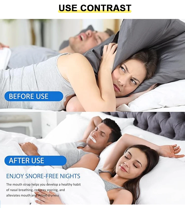 Amazon Best Seller 2023 Sleep Strips Anti Snoring Devices Advanced Gentle Mouth Tape Apply to Sleeping Stop Snoring Mouth Tape details