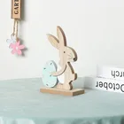 Table Decoration Wooden Easter Eggs Easter Products Table Decoration Wooden Bunny Ornaments Eggs Easter For Boy Gift