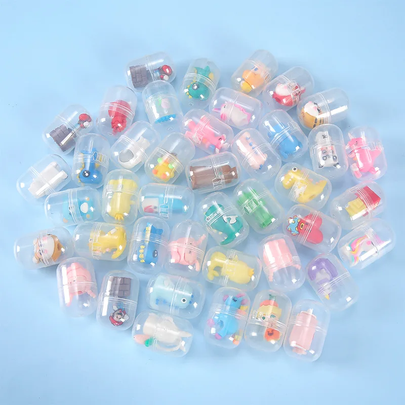 ZQX360 28mm 1-Inch Fully Transparent Mini Bath Toy Vending Machine Gashapon Capsule Toys