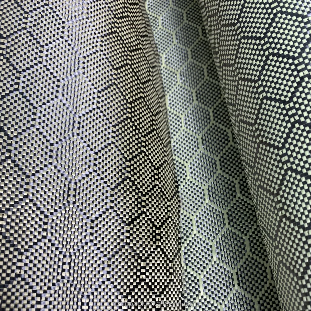 Honeycomb Hexagonal Carbon Aramid Fiber Fabric Kevler Fabric Product Yellow-black Honeycomb Hexagonal Carbon Aramid Fiber Fabric Kevler Fabric Product Yellow-black