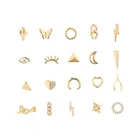 Fashion Earring Set Stud Earring Set Fashion New Designs Jewelry Gold Plated Multi Shapes Small Stud Earring Set