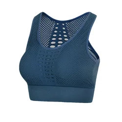 High Impact Breathable Fashion New Design mesh Women's Sexy Cutout Sports top Outdoor hollow out Running Fitness Yoga Bra