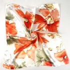 Summer Scarves Polyester Scarf Mix Color 50cm Square Polyester Scarf Breathable Summer Silk Scarves