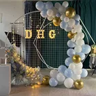 Wedding Customized Latest Creative Metallic Round Stand Wedding Backdrop With Balloons Decoration