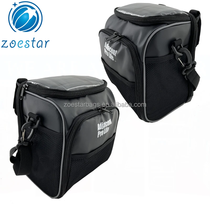 Mobile Carrier Tarpaulin Bike Handlebar Shoulder Bag Bicycle Front Frame bags with Touch Screen Holder Case for GPS/CELL PHONE